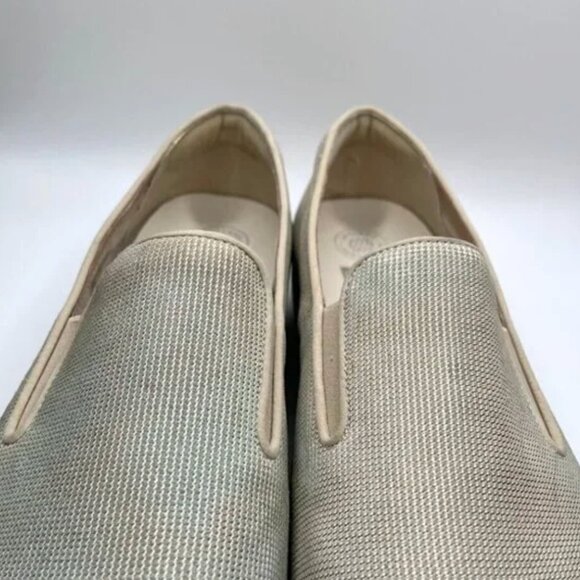 FITFLOP GLITTER CREAM GREY HOUNDSTOOTH SUPERSKATE TEXTILE WEDGE LOAFERS FLATS - Picture 7 of 10